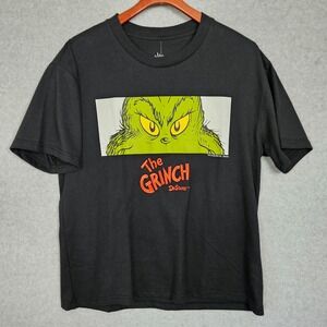 The Grinch Dr Seuss TShirt Mens Size Large Embroidered Front‎ Back Graphic New